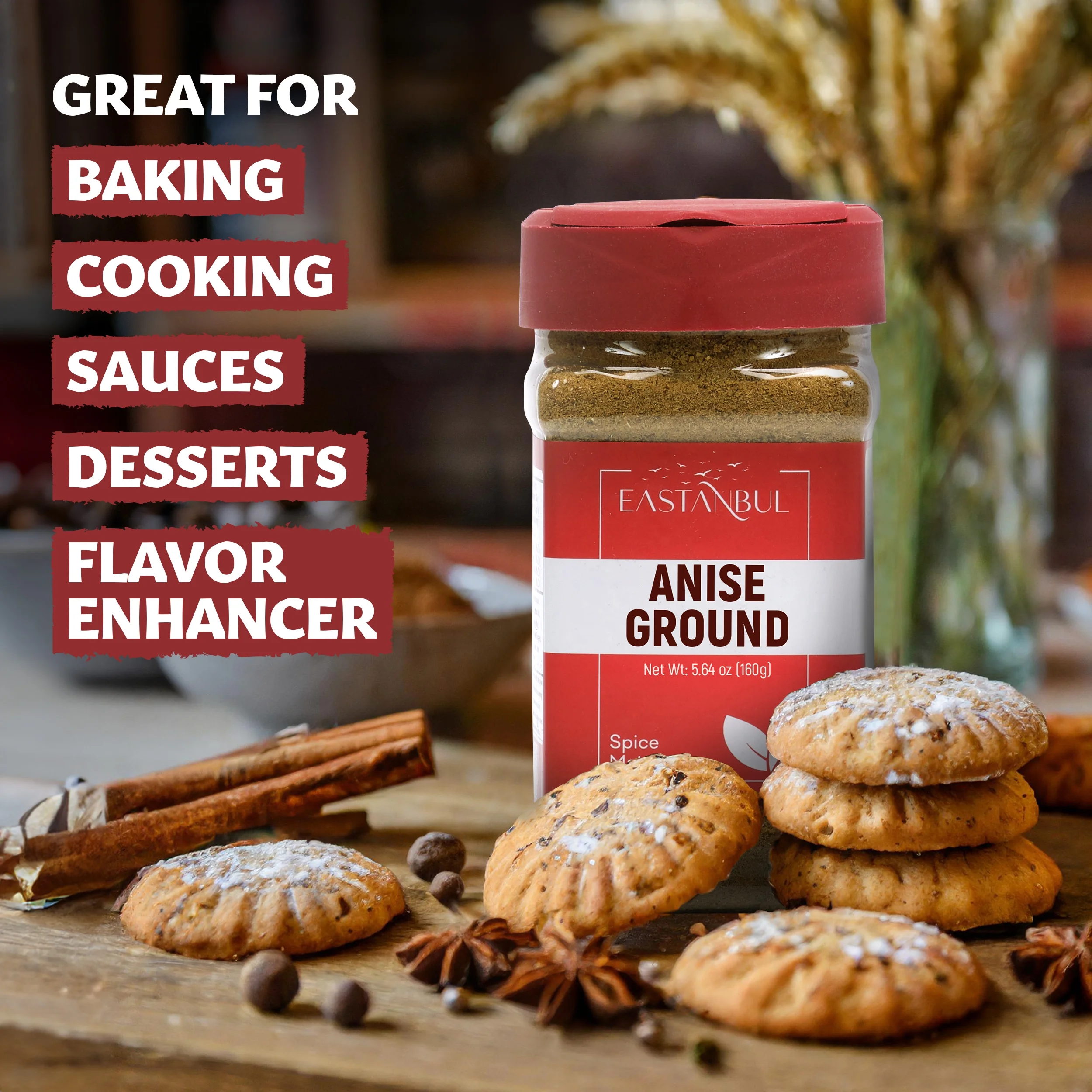 Eastanbul Anise Seeds Powder, 5.64oz Ground Anise Seed