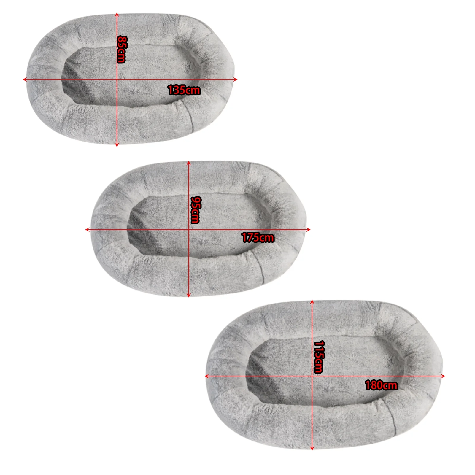 Anself Giant Dog Cat Bed Convertible Lazy Sofa Comfortable Cozy Sleeping Nest for Pets