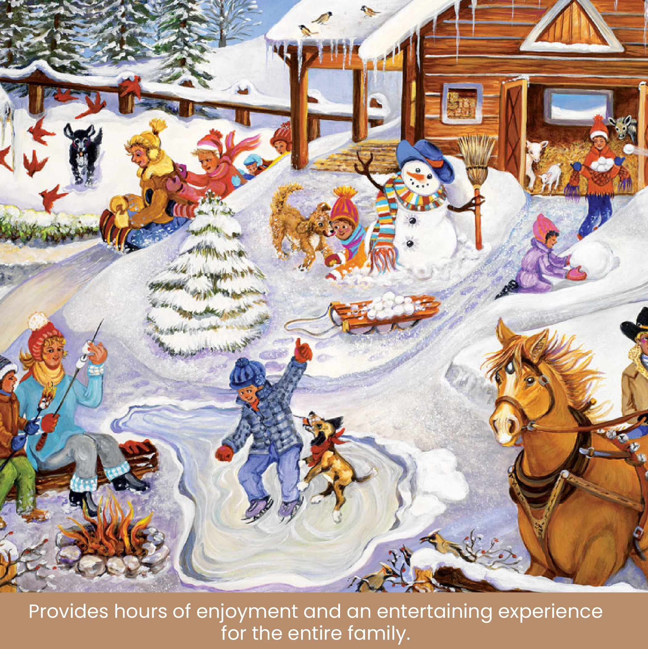 Bits and Pieces - 4-In-1 Multi-Pack On The Farm 500 Piece Jigsaw Puzzles for Adults - Each Puzzle Measures 16 