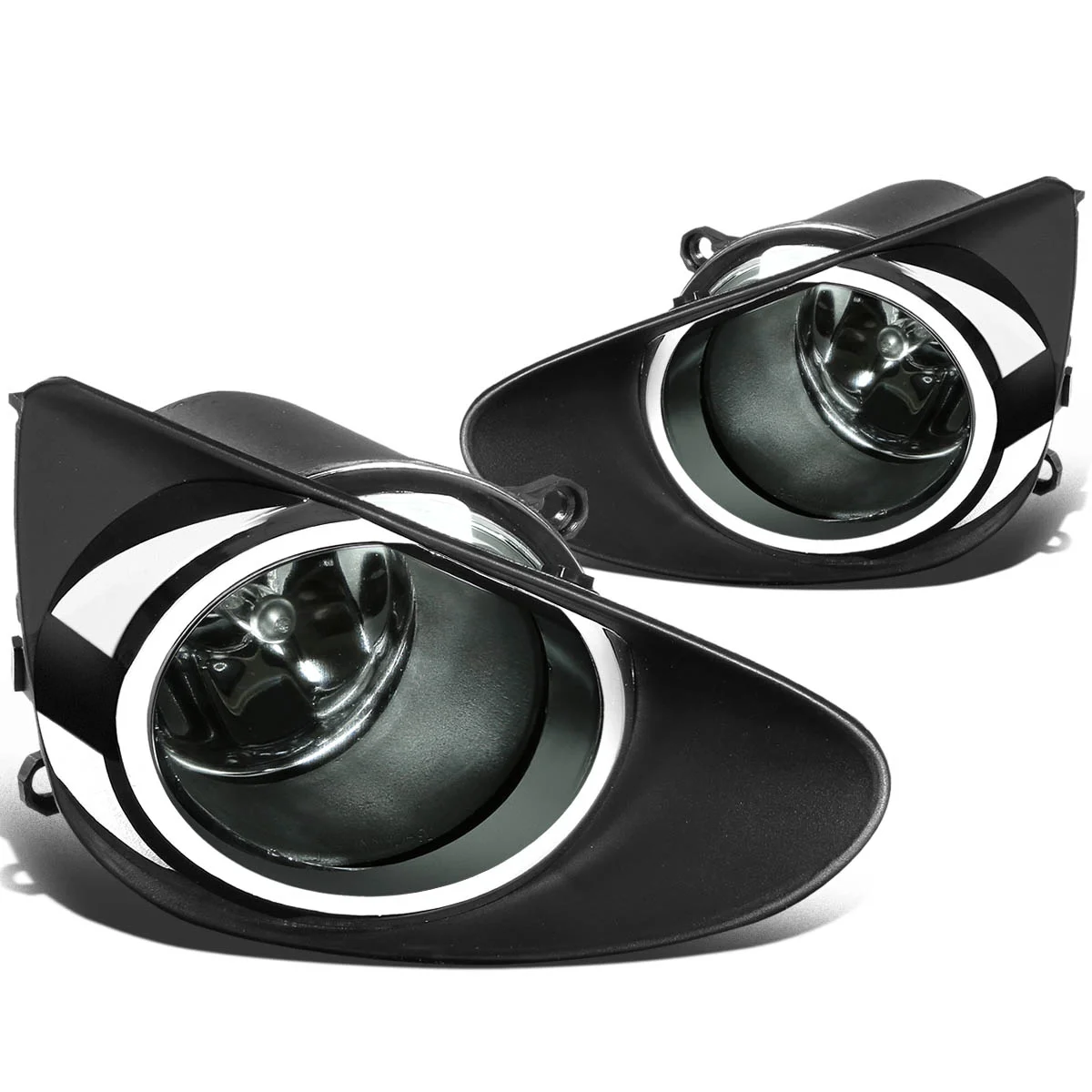 DNA Motoring FL-TYARIS12-SM For 2012 to 2014 Toyota Yaris Driving Bumper Fog Light+Bulbs+Switch (Smoke Lens) - 3rd Generation XP130 13