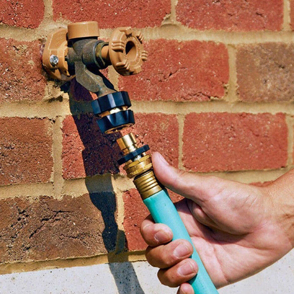 Gongxipen 4 Pairs Universal Garden Hose Quick Connect Kit Set Brass Hose Tap Adapter Connector Garden Watering Tool