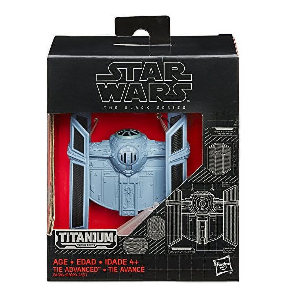 Star Wars Episode IV A New Hope Black Series (2015) Titanium Darth Vader's TIE Advanced Toy Vehicle