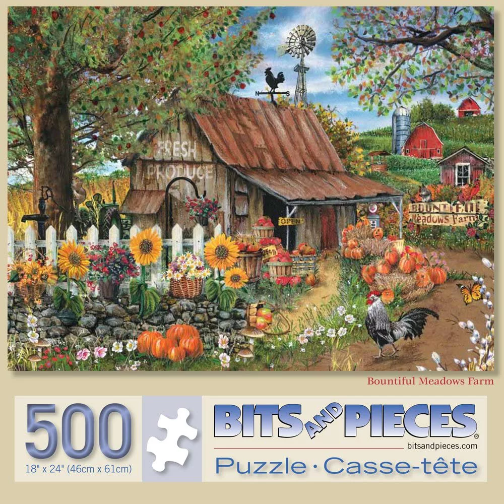 Bits and Pieces 500 Piece Country Bountiful Meadows Farm 18