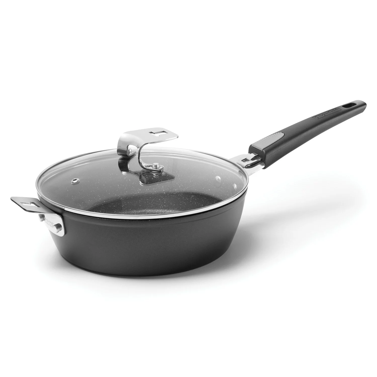 The Rock 034716-002-0000 9 in. Deep Frypan with T-Lock Handle Dutch Oven with Lid Detachable