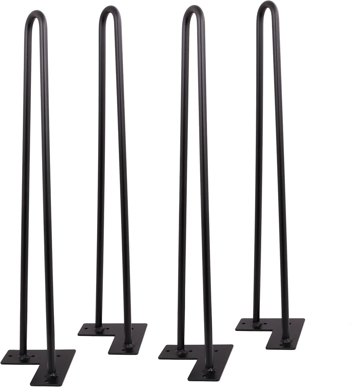 Hairpin Legs (Matte Black) DIY Industrial Strength Century Modern Table Legs, Set Of 4 (22'')