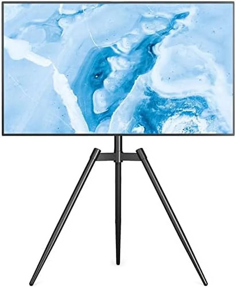 TJCGDTY Artistic Easel TV Tripod Stand for 32 to 65 Inch LCD LED  Curved Screens up to 77 lbs  100° Swivel Minimalist TV Stand for Living Room Corner  Height Adjustable Floor TV Mount  B
