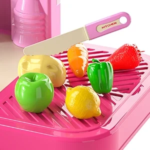 Play Kitchen Toys Kitchen Playset Includes for Prentend Play, Play House Toys for 3-8 Years Old Girls as Holiday Gifts