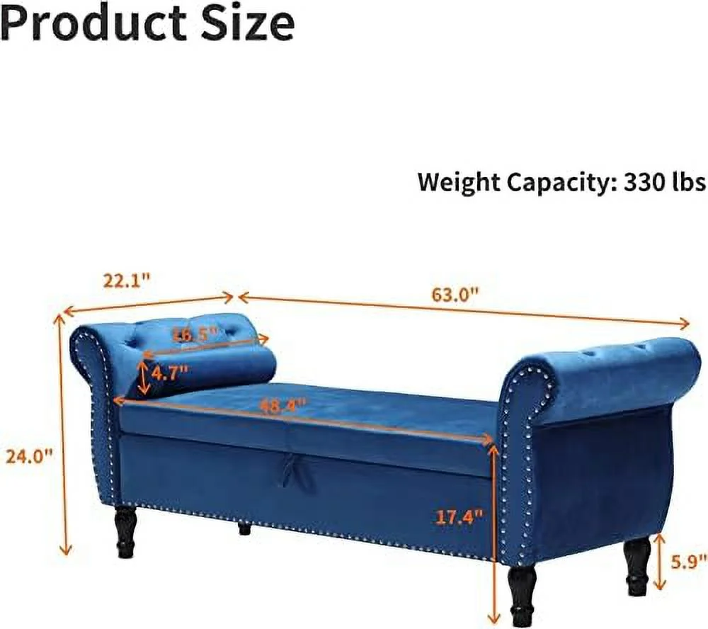 SQRTCV Modern Chaise Lounge Indoor Chair Tufted Fabric  Elegant Victorian Vintage Style Long Lounger for Office or Living Room  Nailheaded  Sleeper Lounge Sofa (Light Pink)