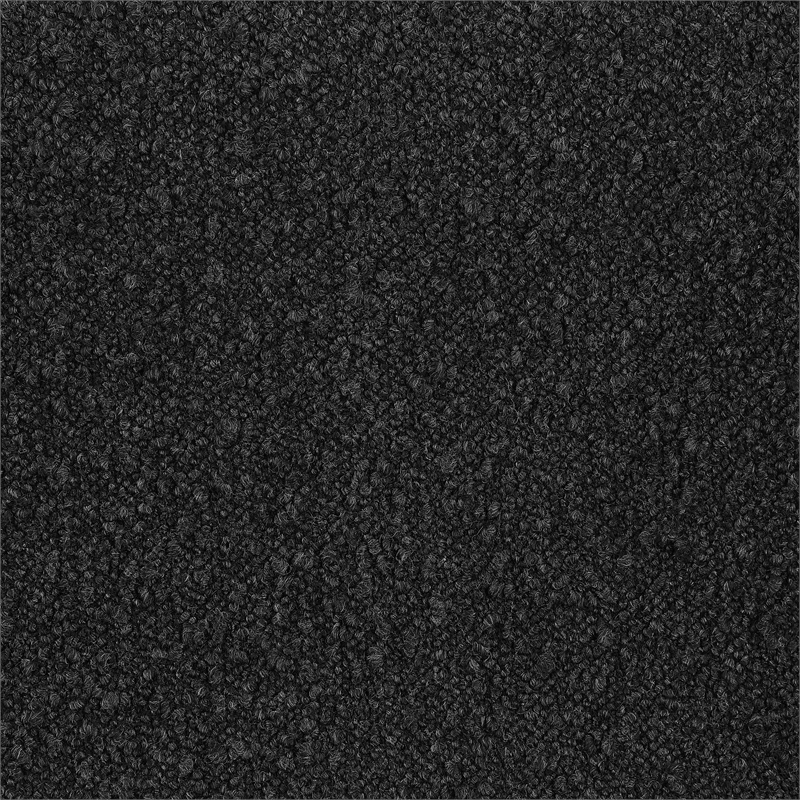 Pemberly Row Fabric Upholstered Armless Curved Accent Chair in Charcoal