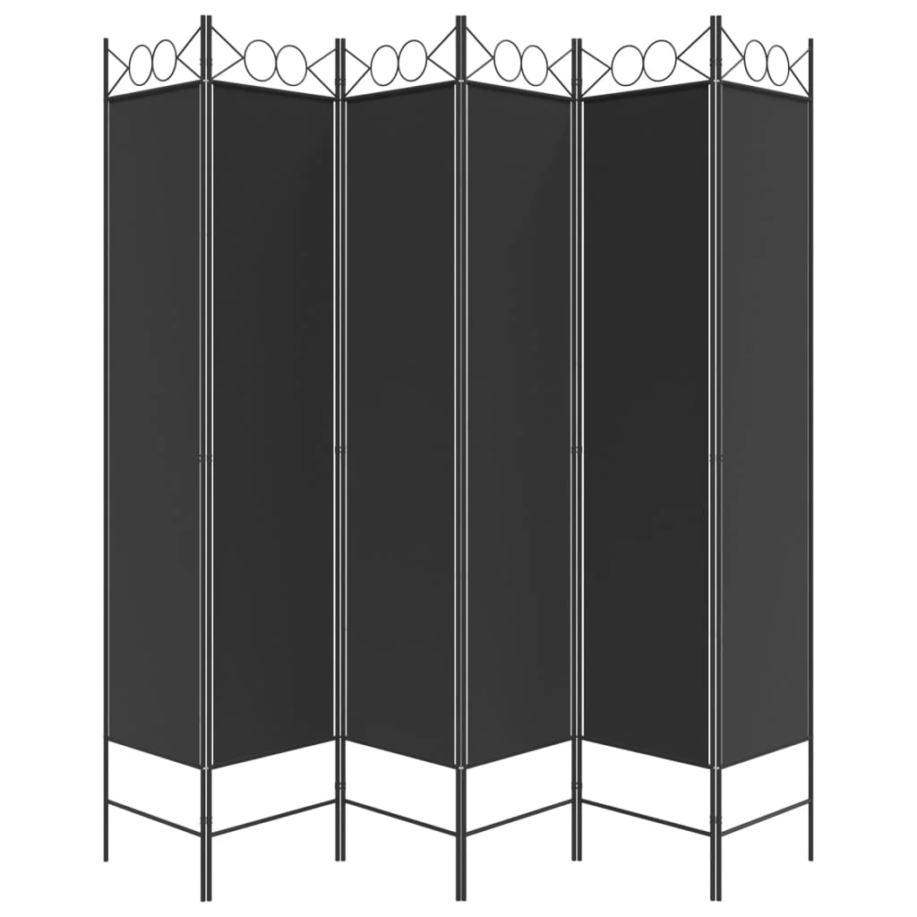 Anself 6-Panel Room Divider Black 94.5