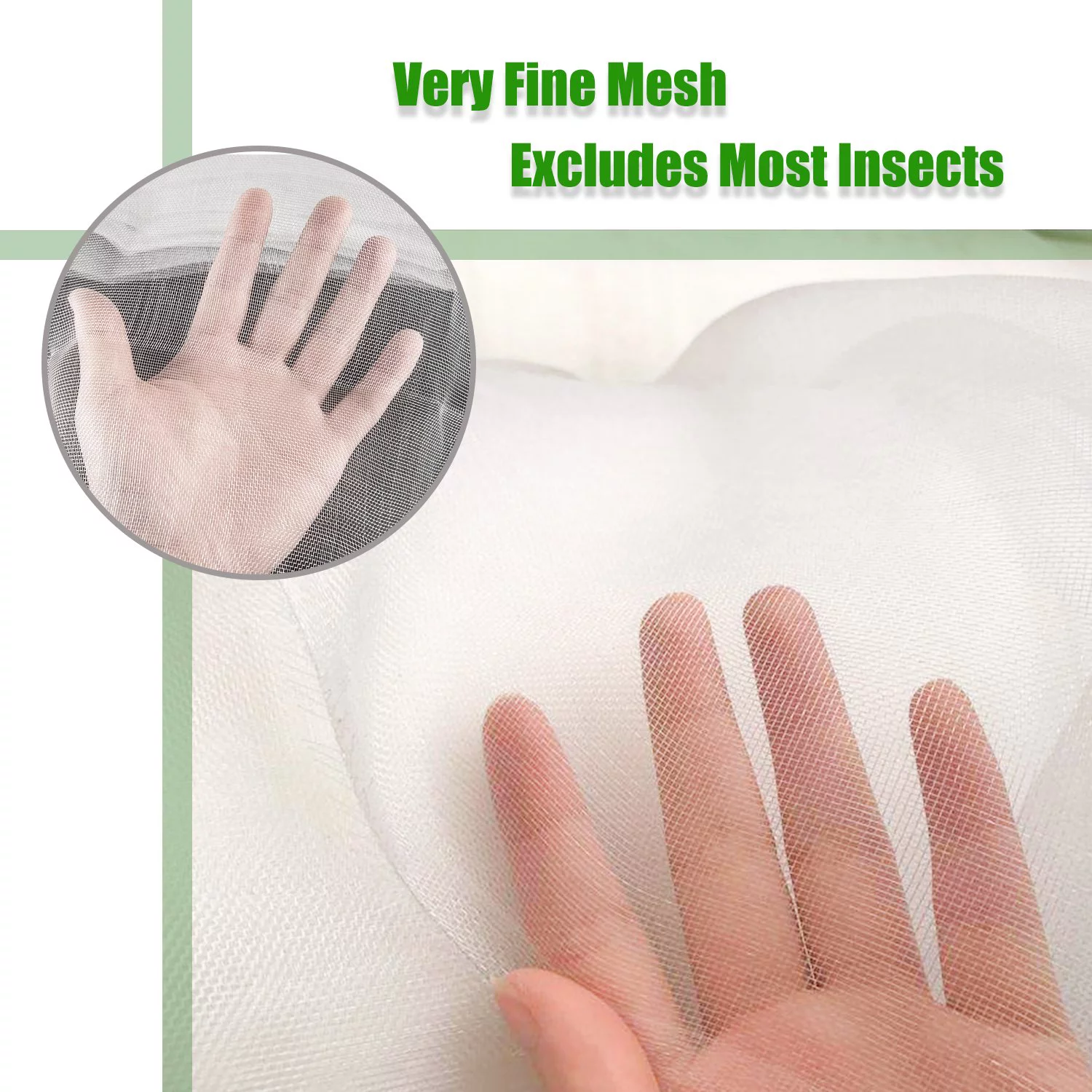 Garden Netting Insect Barrier Net, Bird Netting for Garden Trees Vegetable and Plants 10Ft x 20Ft