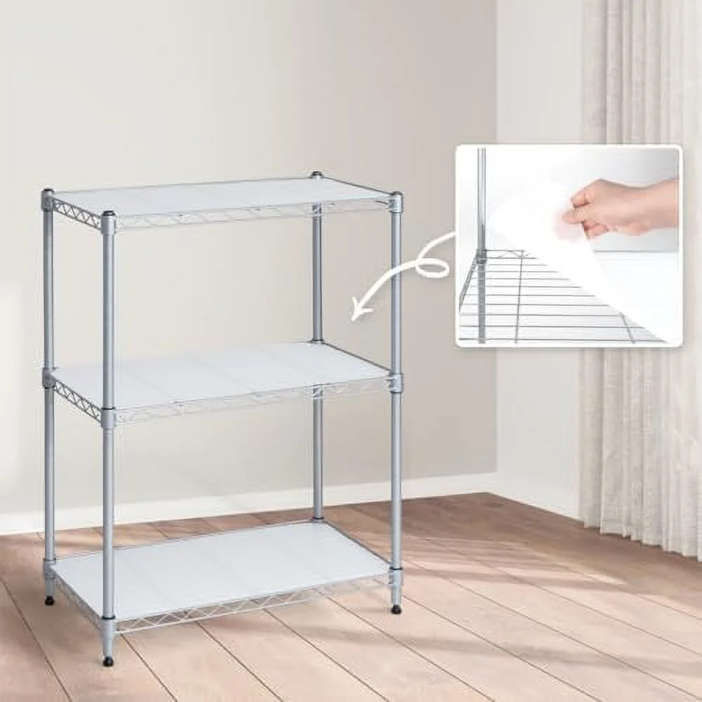HVSDIMO NSF Adjustable Shelves Metal Wire Shelving Unit w/Liners  Kitchen  Shelving  Metal Steel  Shelving  Garage Shelving  Organizer  Utility   5-Tier No Wheels  Silver