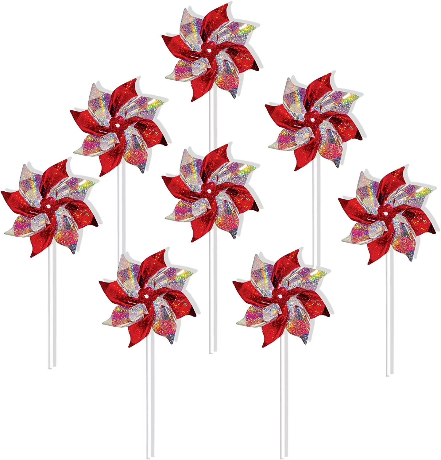 In the Breeze 2761 — Spirit Pinwheels, Red/Silver, 8