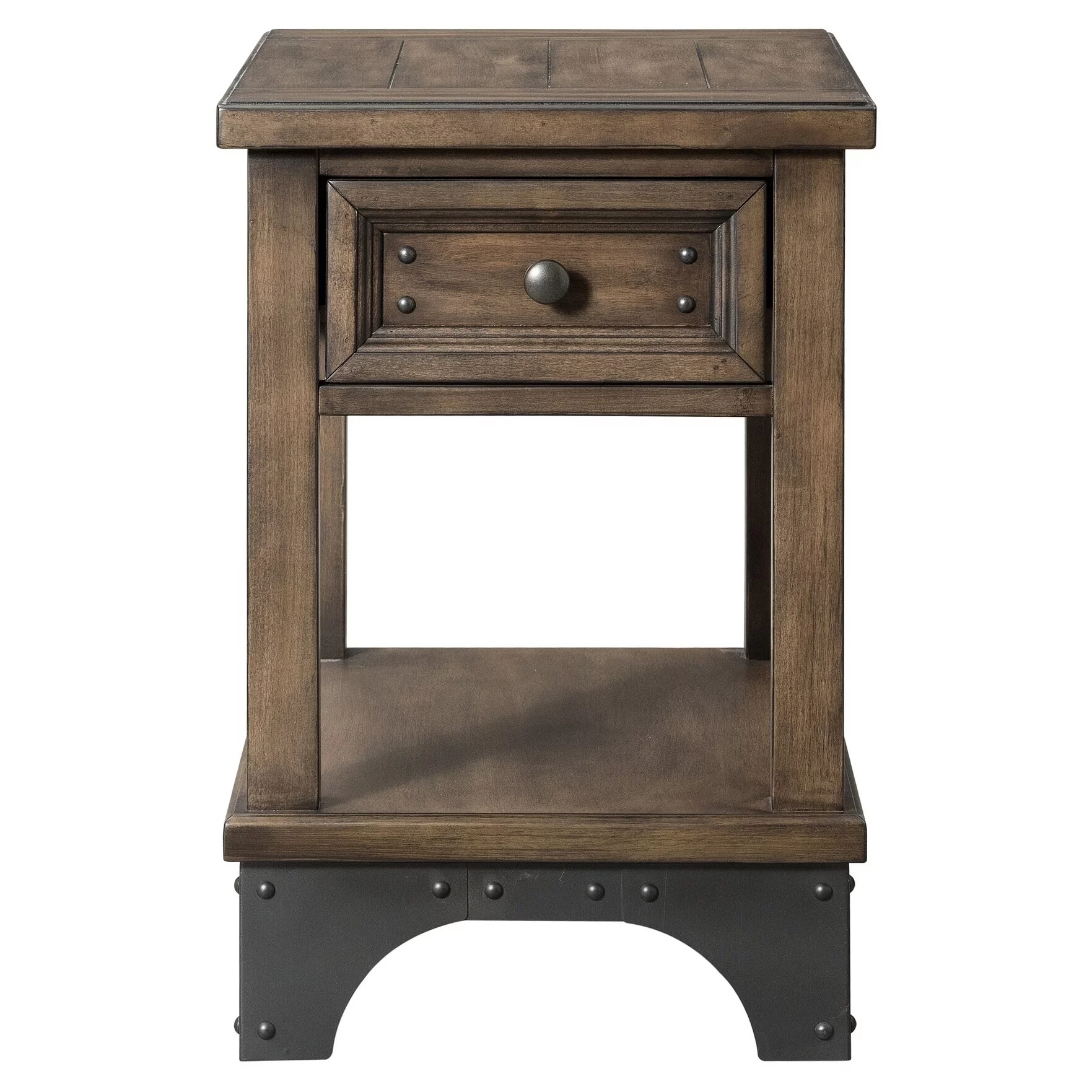The Gray Barn  Hatchery Gun Powder Grey 1-drawer Chairside Table