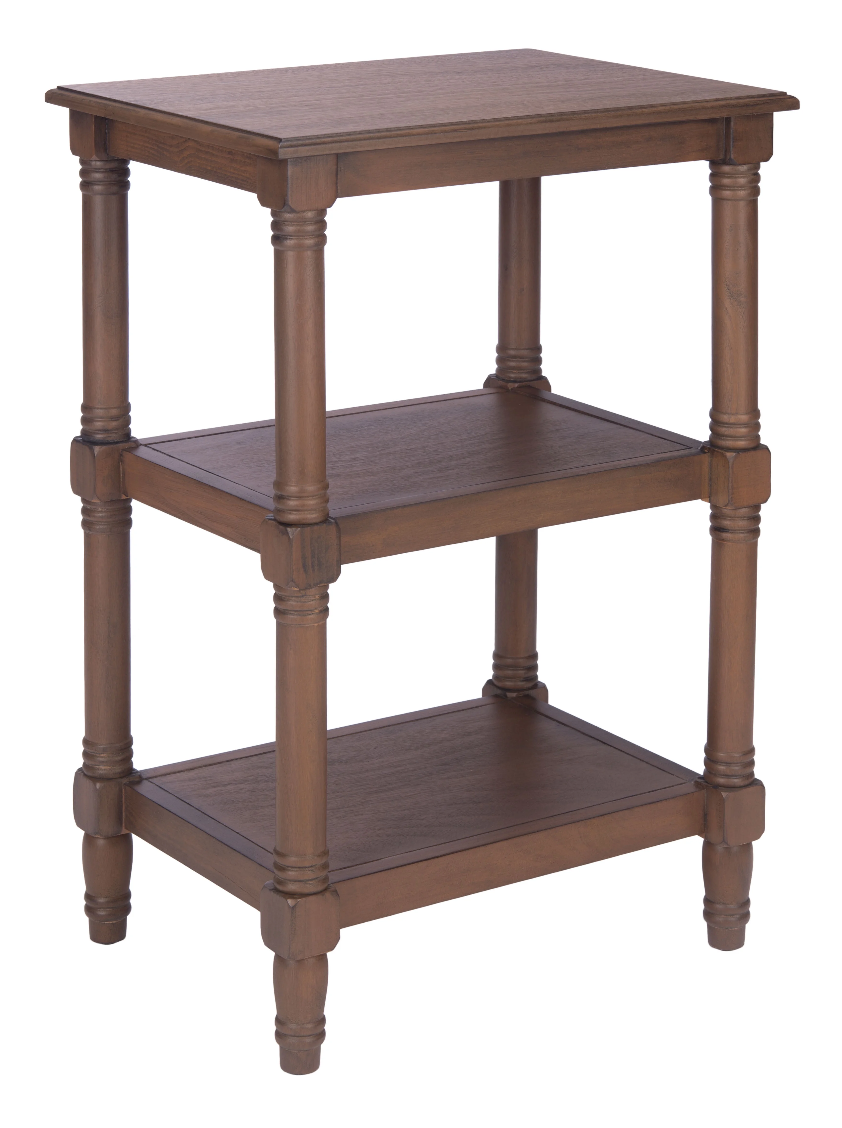 SAFAVIEH Cassie Amish Style Brown Rectangle Wood End Table (19.8 in. W x 15 in. D x 30 in. H)