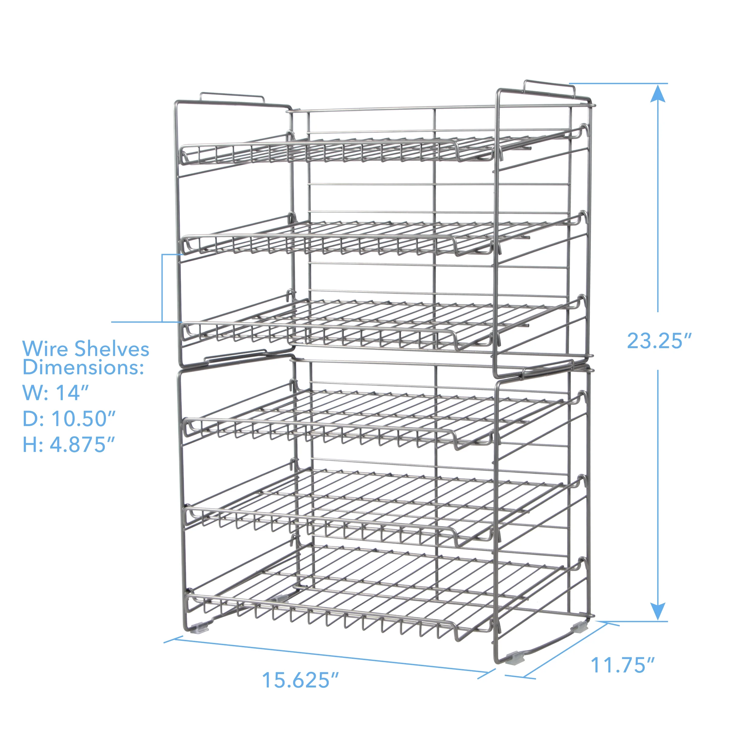 Atlantic Canrack-Silver (Two racks)