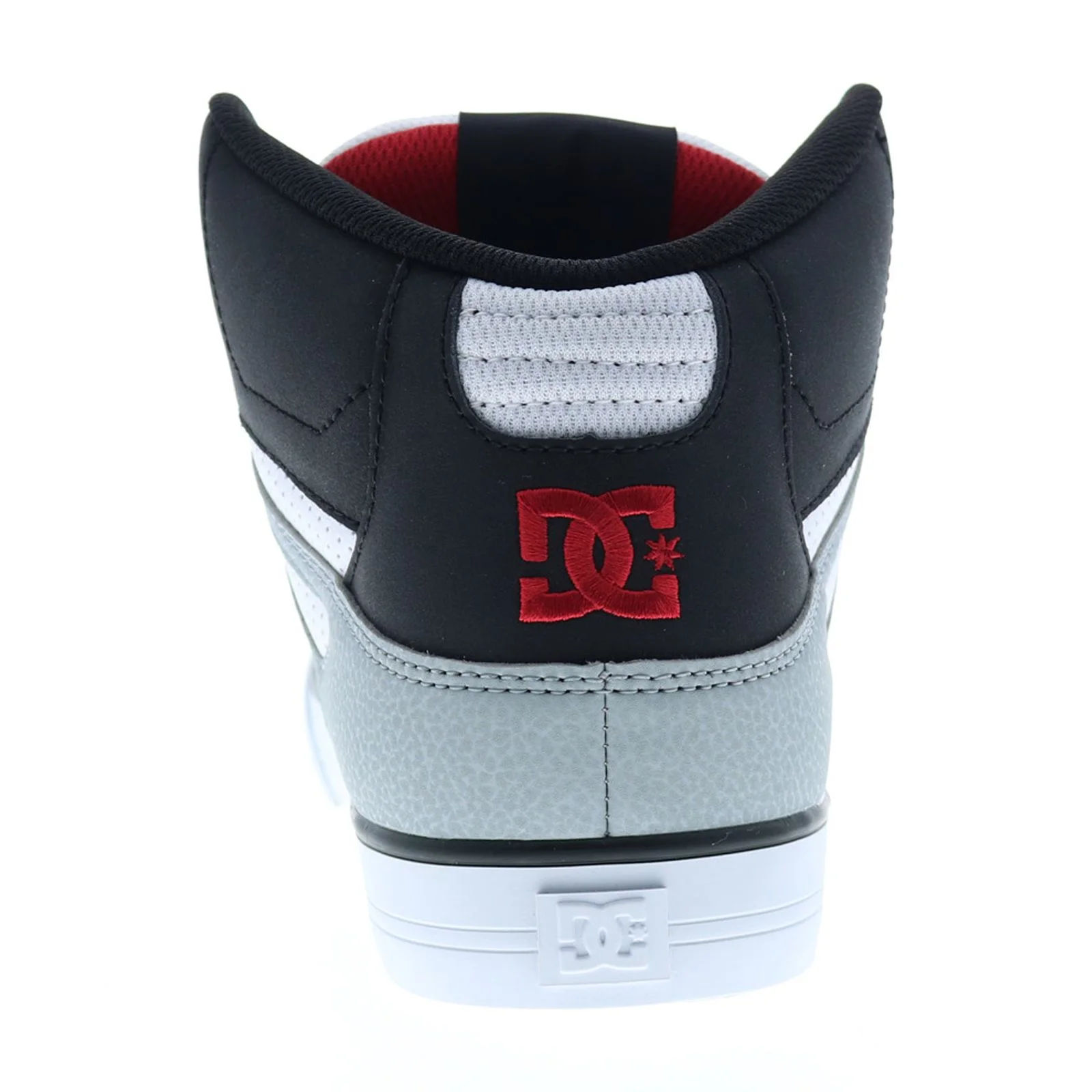 DC Men's Pure High-Top Shoes - Black/Grey/Red - 10.5