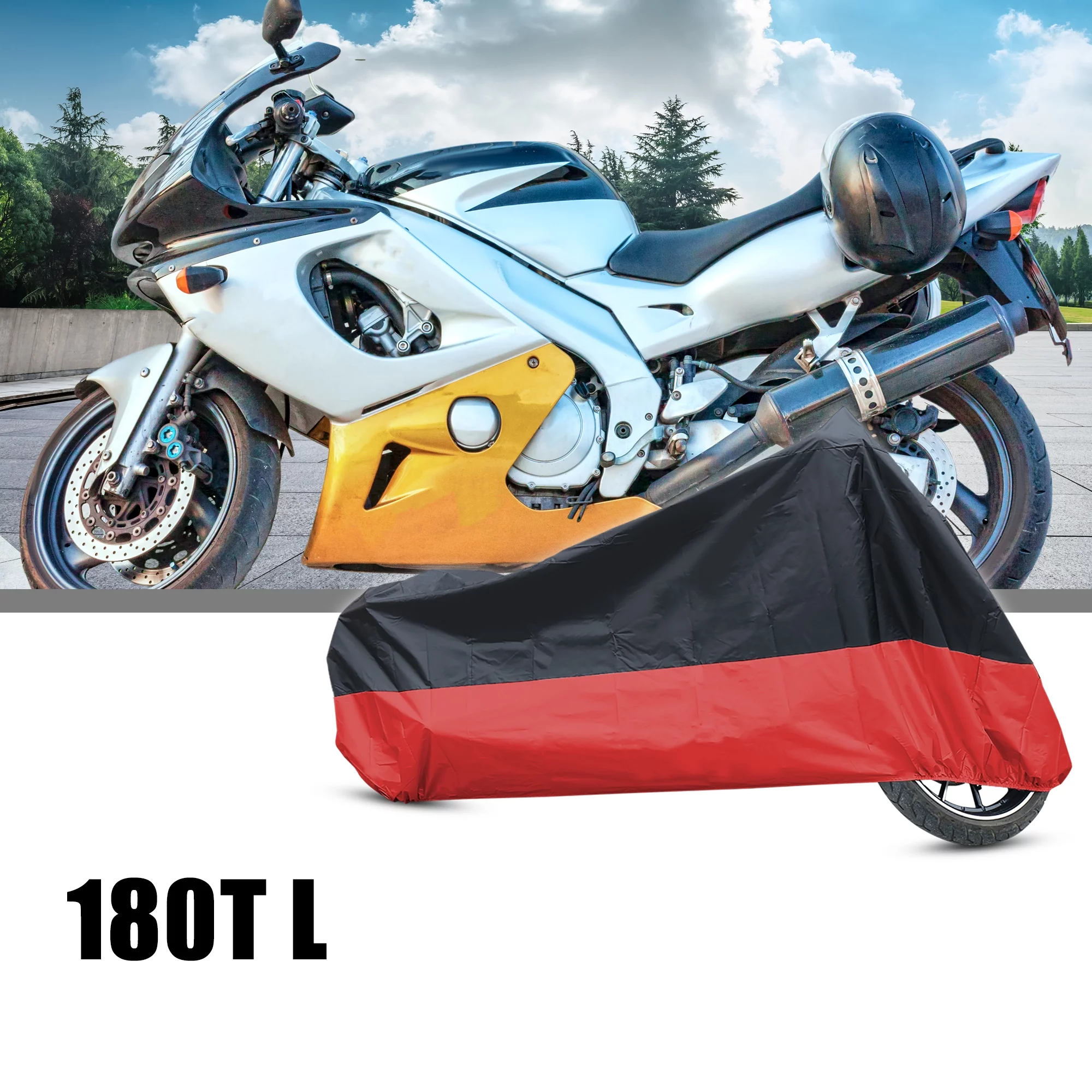 REGALWOVEN Motorcycle Cover Custom for BMW S1000RR 09-13 Waterproof L 180T Rain Dust Red Black 1 Prices