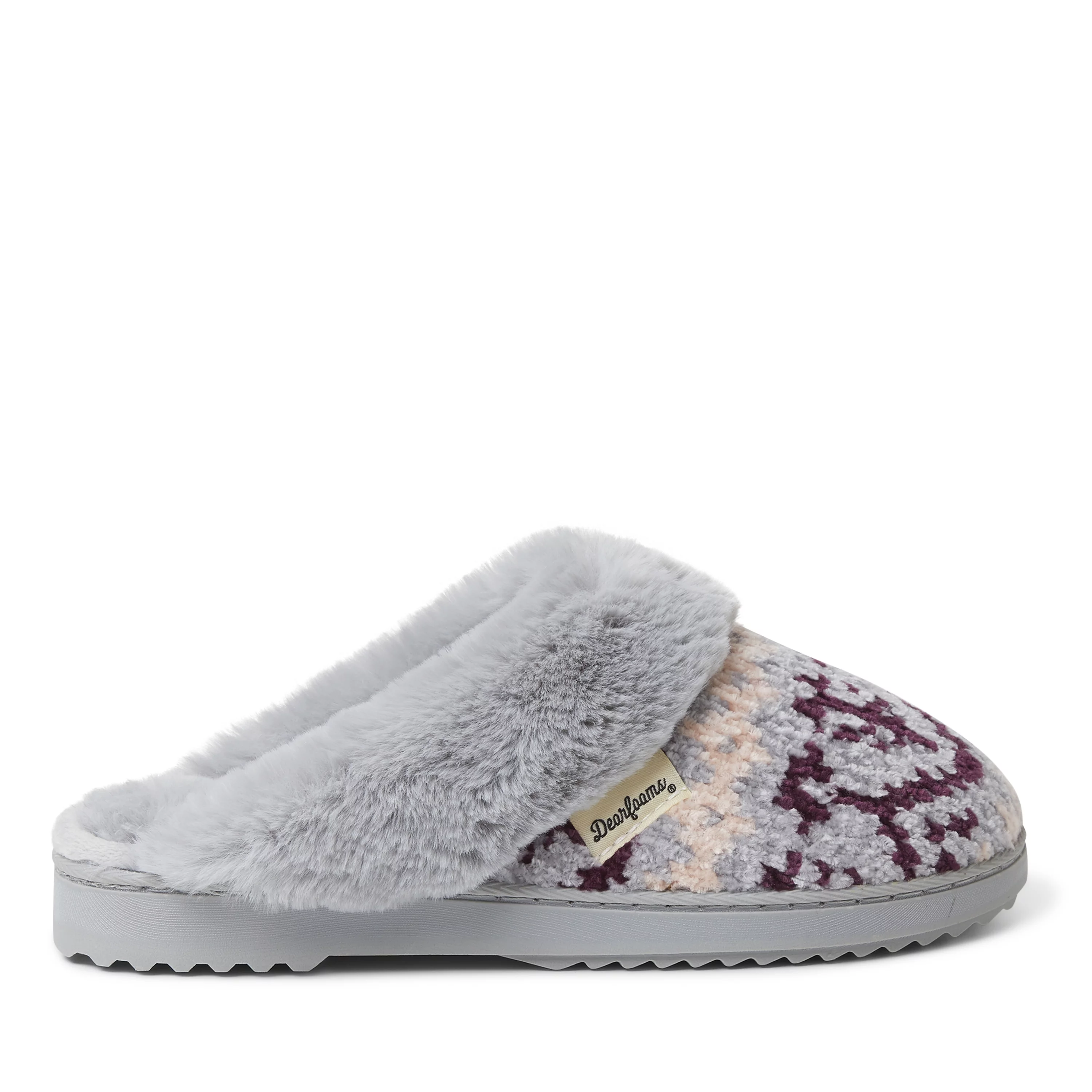 Dearfoams Women's Allison Chenille Fairisle Scuff Slipper
