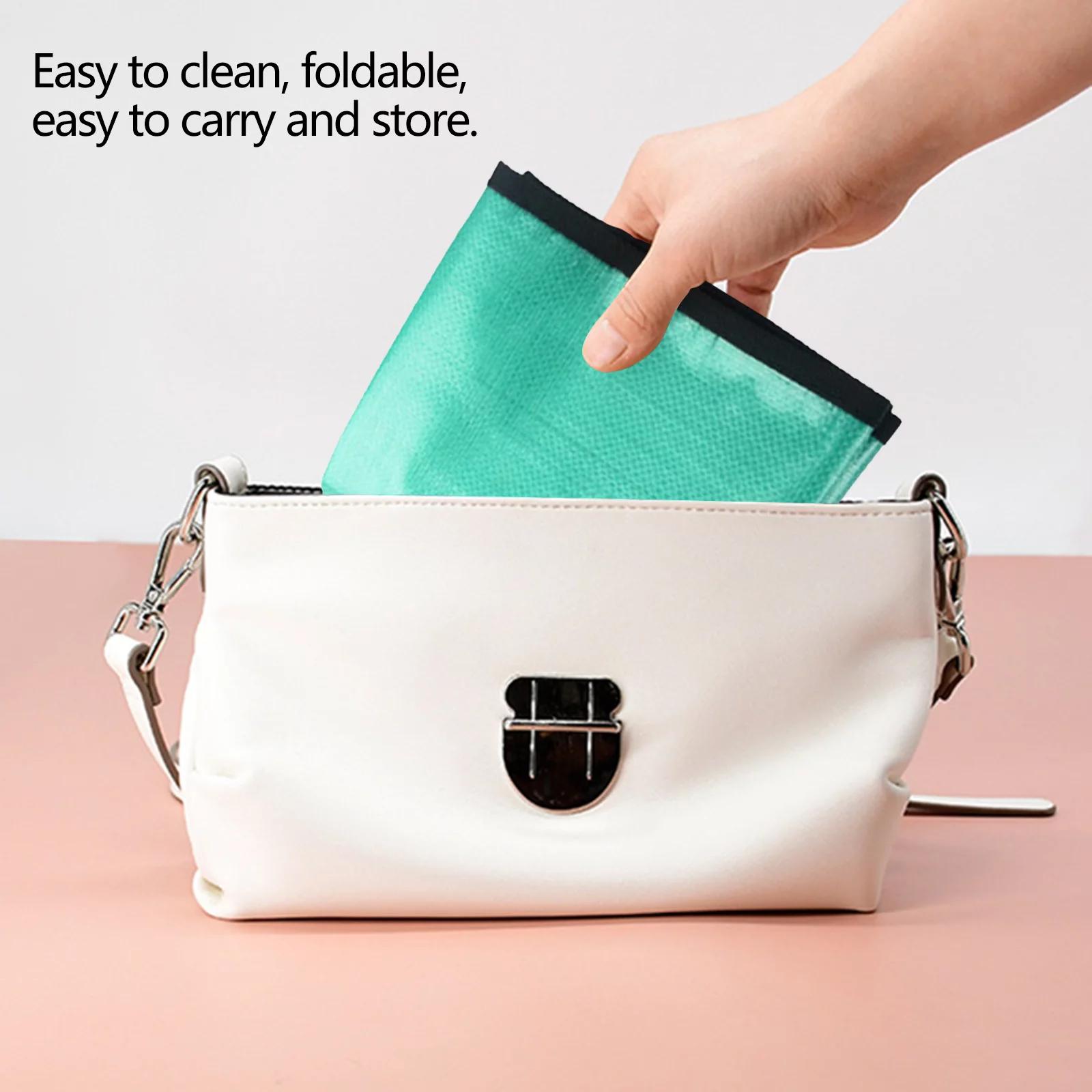 MaxFUH Plant Repotting Mat Waterproof Foldable Planting Pot Pad (Green 68x68cm)