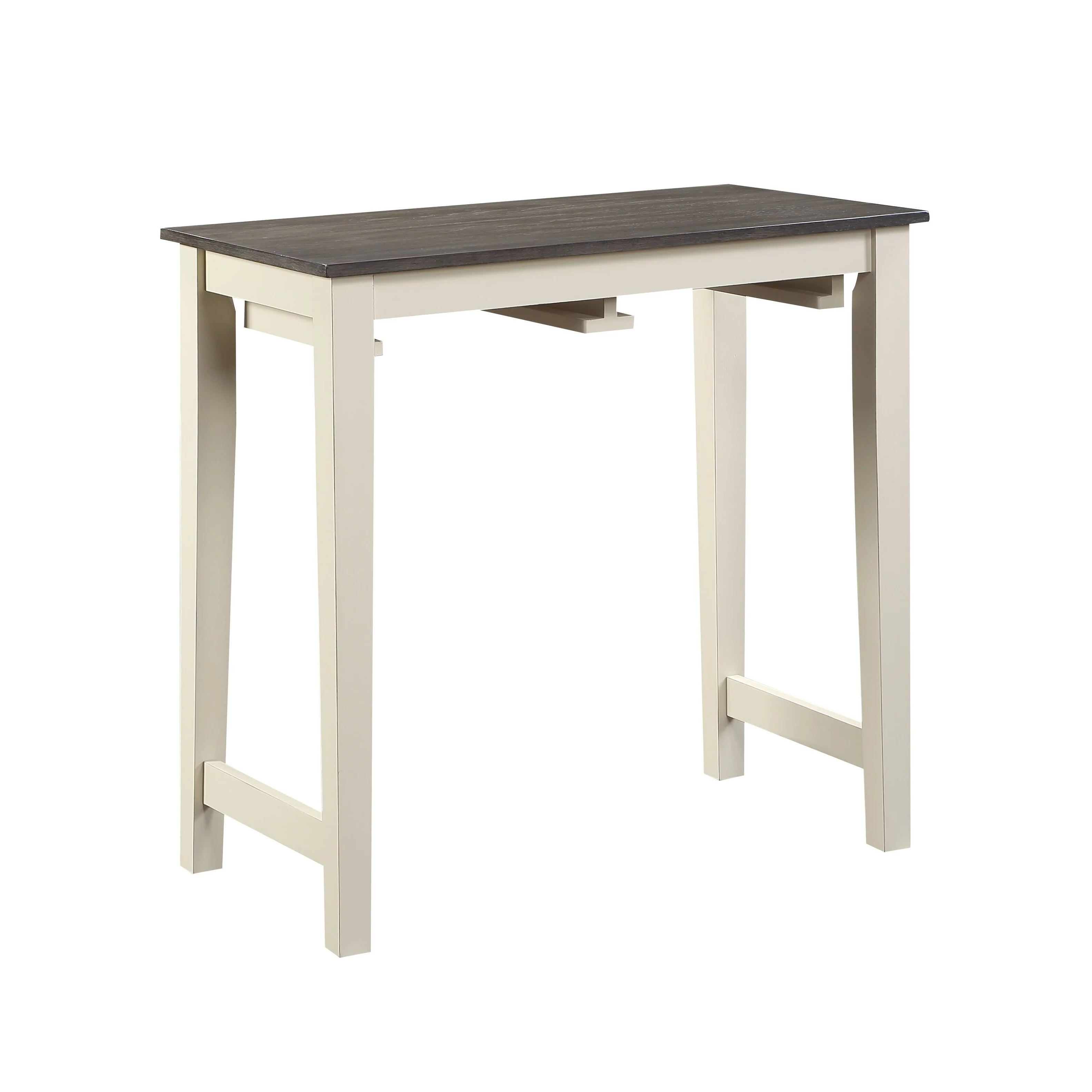 ACME Yobanna 3 Piece Counter Height Set in Gray Oak and Antique White Finish