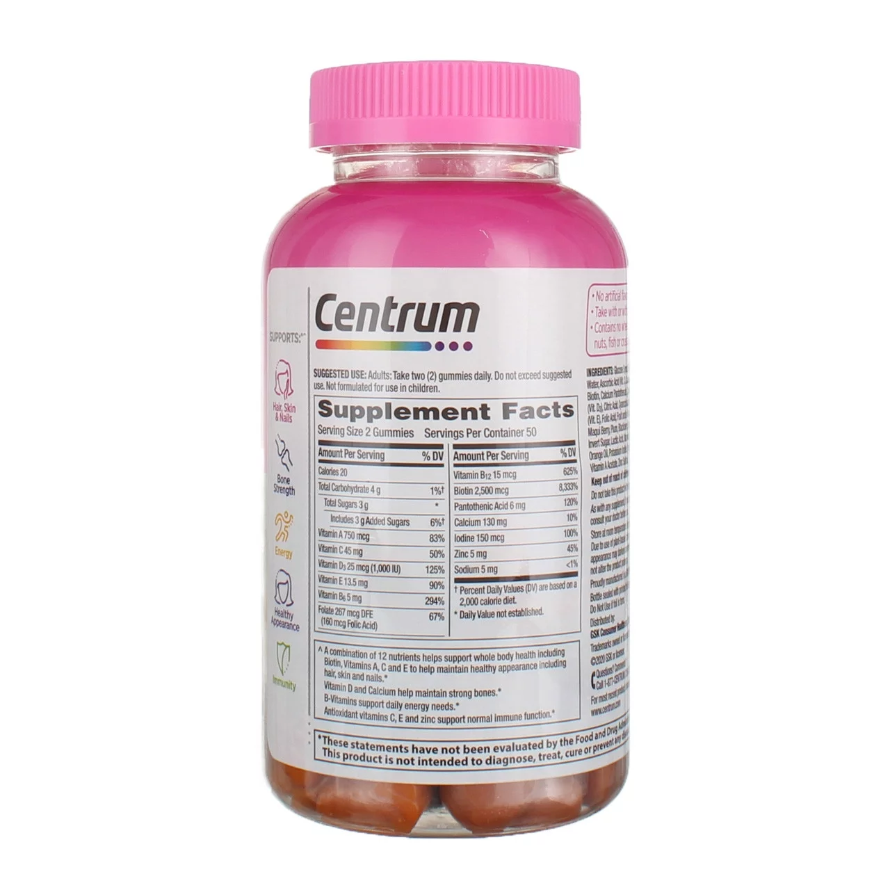 3 Pack - Centrum MultiGummies + Beauty Gummy Multivitamin For Women,