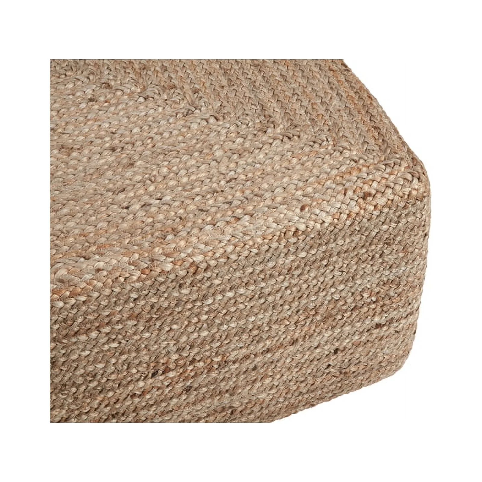 Biscayne Natural 30-Inch Woven Jute and Solid Wood Square Coffee Table