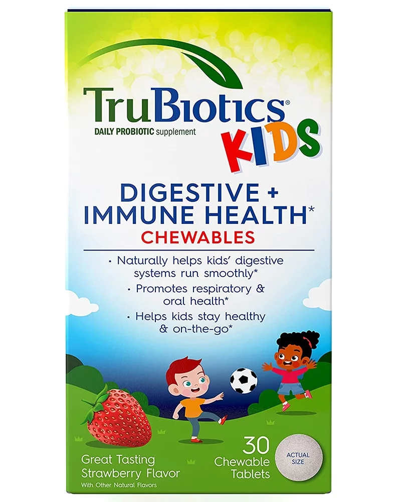 TruBiotics Kids, Digestive + Immune Health Chewables, Strawberry, 30 Chewable Tablets