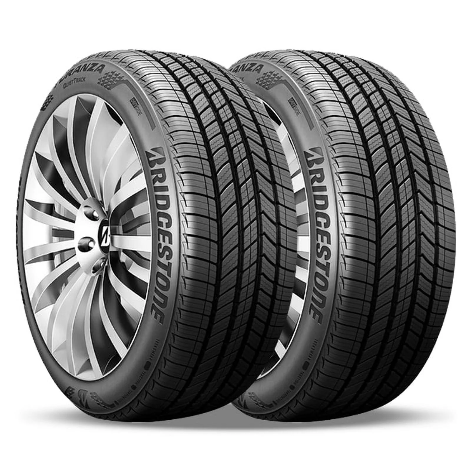 2 Bridgestone Turanza QuietTrack 235/60R17 102H 800AA Tires 80K Mileage Warranty BR007927 / 235/60/17 / 2356017