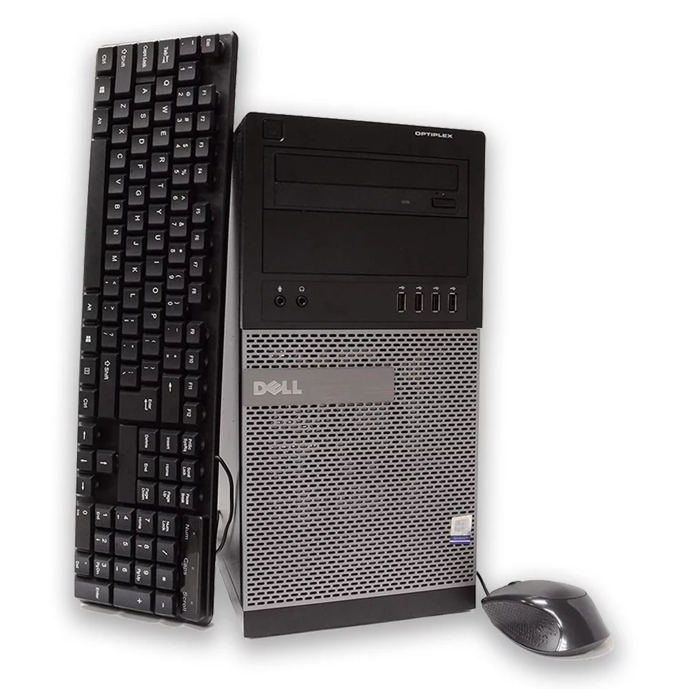 Dell OptiPlex 3020 Desktop Computer Tower i5 Dual Core 3.40 Ghz Computer PC 16GB DDR3 RAM 480SSD Hard Drive Wifi DVDRW Windows 7 Pro 64 Bit (Refurbished Desktop PC) with 17