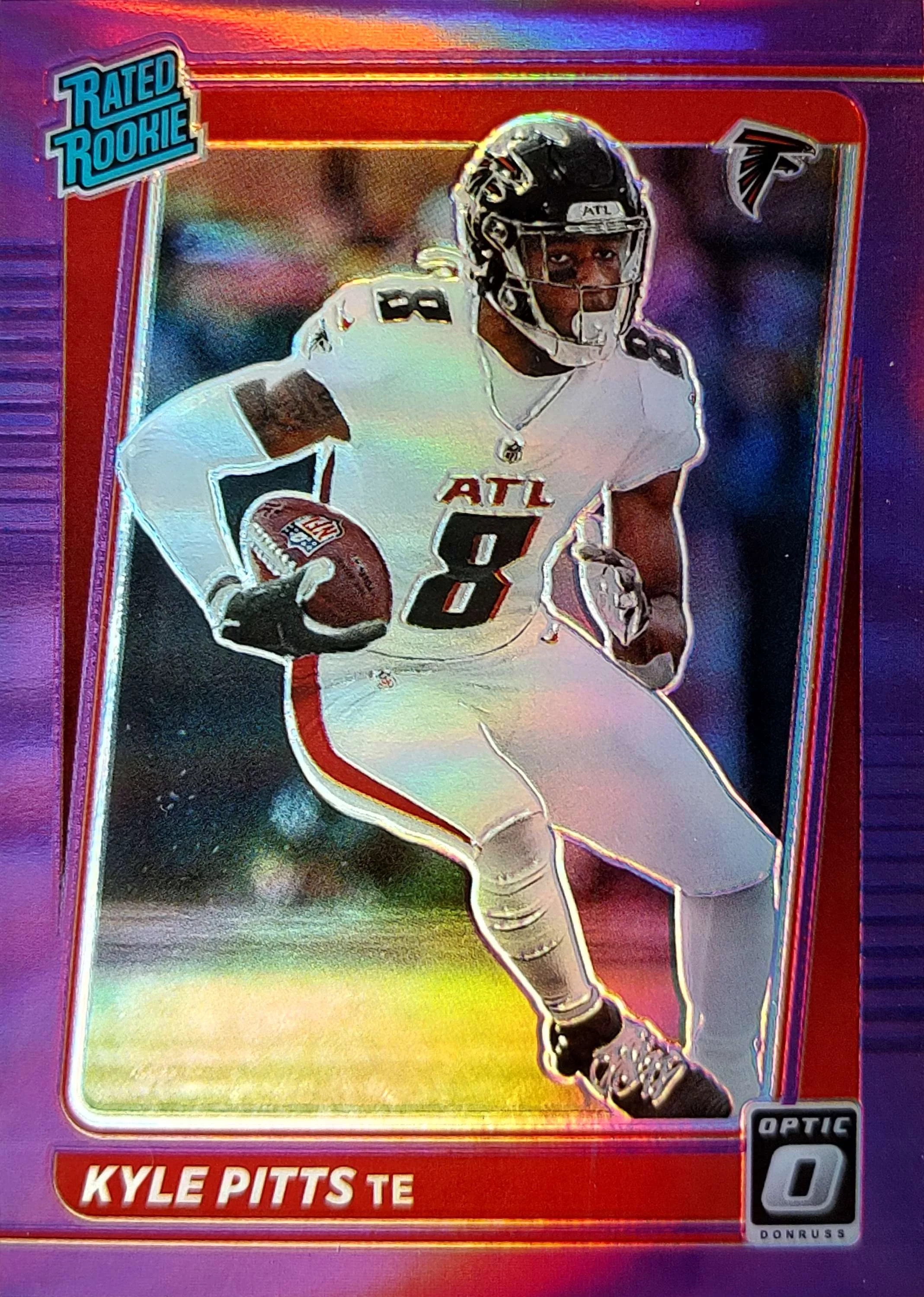 NFL 2021 Panini Donruss Kyle Pitts Pink Trading Card P-260 (Rated Rookie)