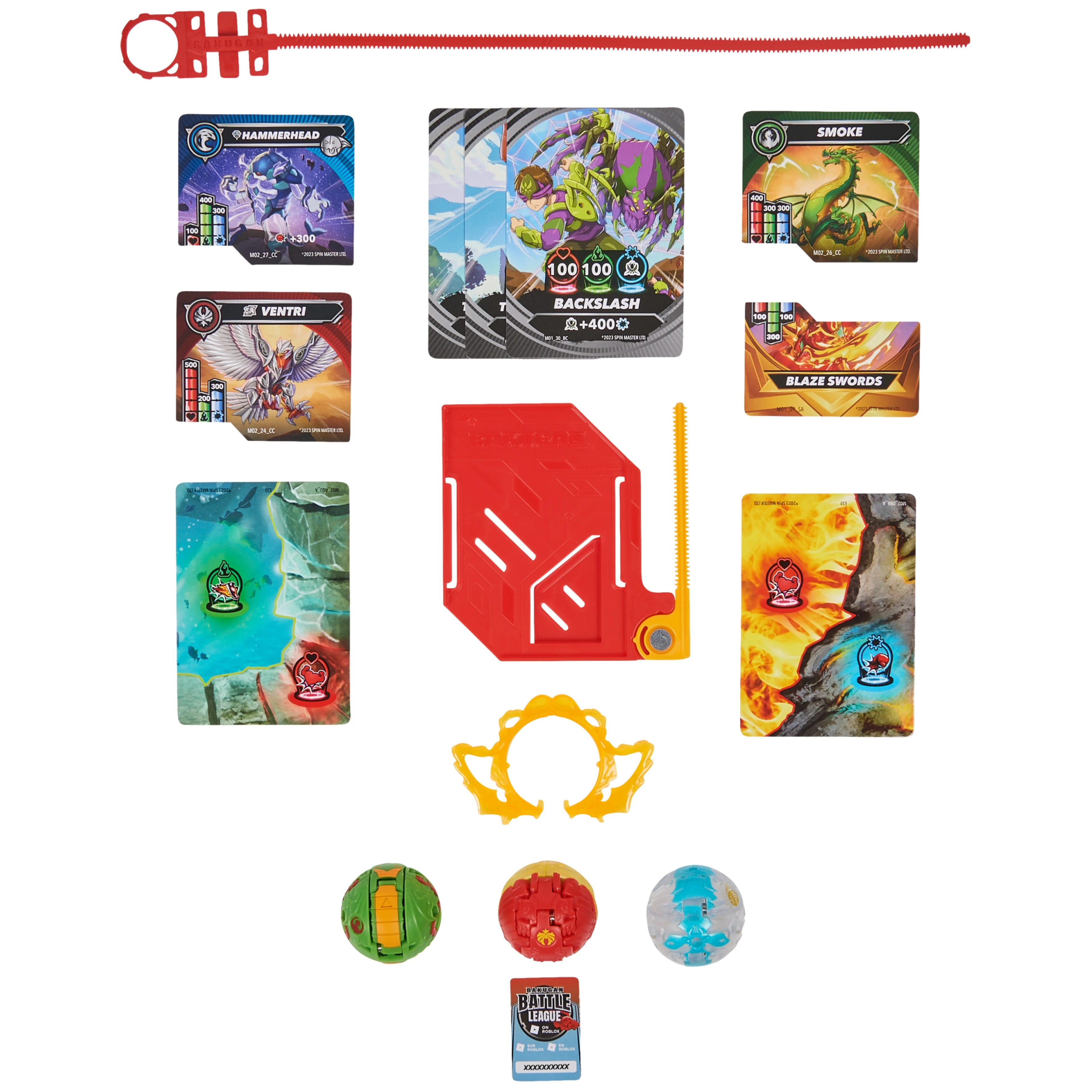 Bakugan Starter 3-Pack Spinning Action Figures, Special Attack Bruiser, Octogan and Nillious