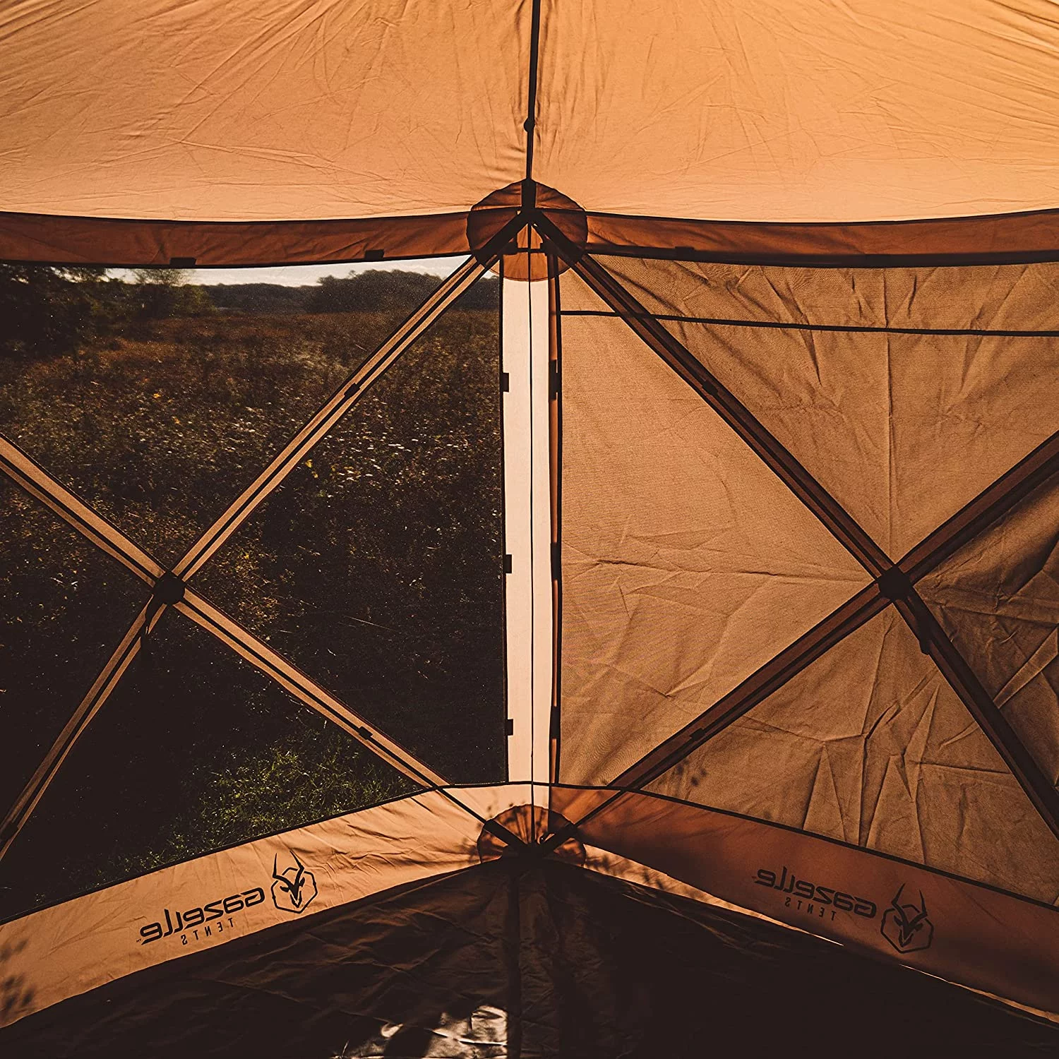 Gazelle GAZL-GA104 Waterproof Gazebo Tent Three Wind Screen Panel in Desert Brown, (Tent Not Included)
