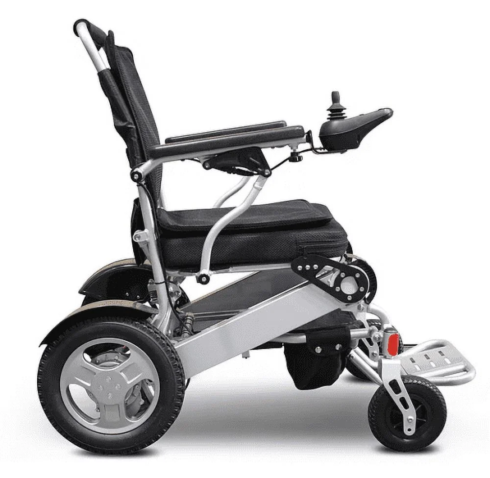 eWheels EW-M45 Electric Wheelchair PowerChair, Folding Lightweight Long Range Lithium Battery!, Black Edition!