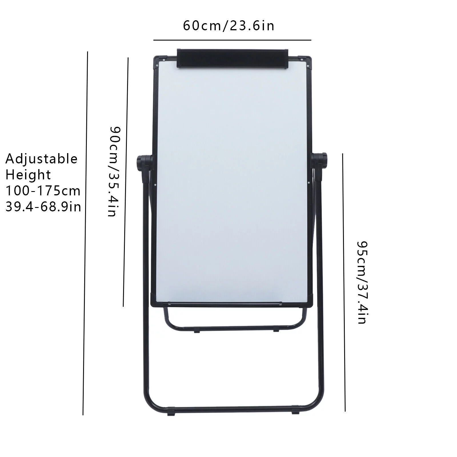 ZhdnBhnos Dry Erase Board 36 x 24 Inch Flip Double Side Magnetic White Board Height Angle Adjustable Portable Easel Stand Whiteboard