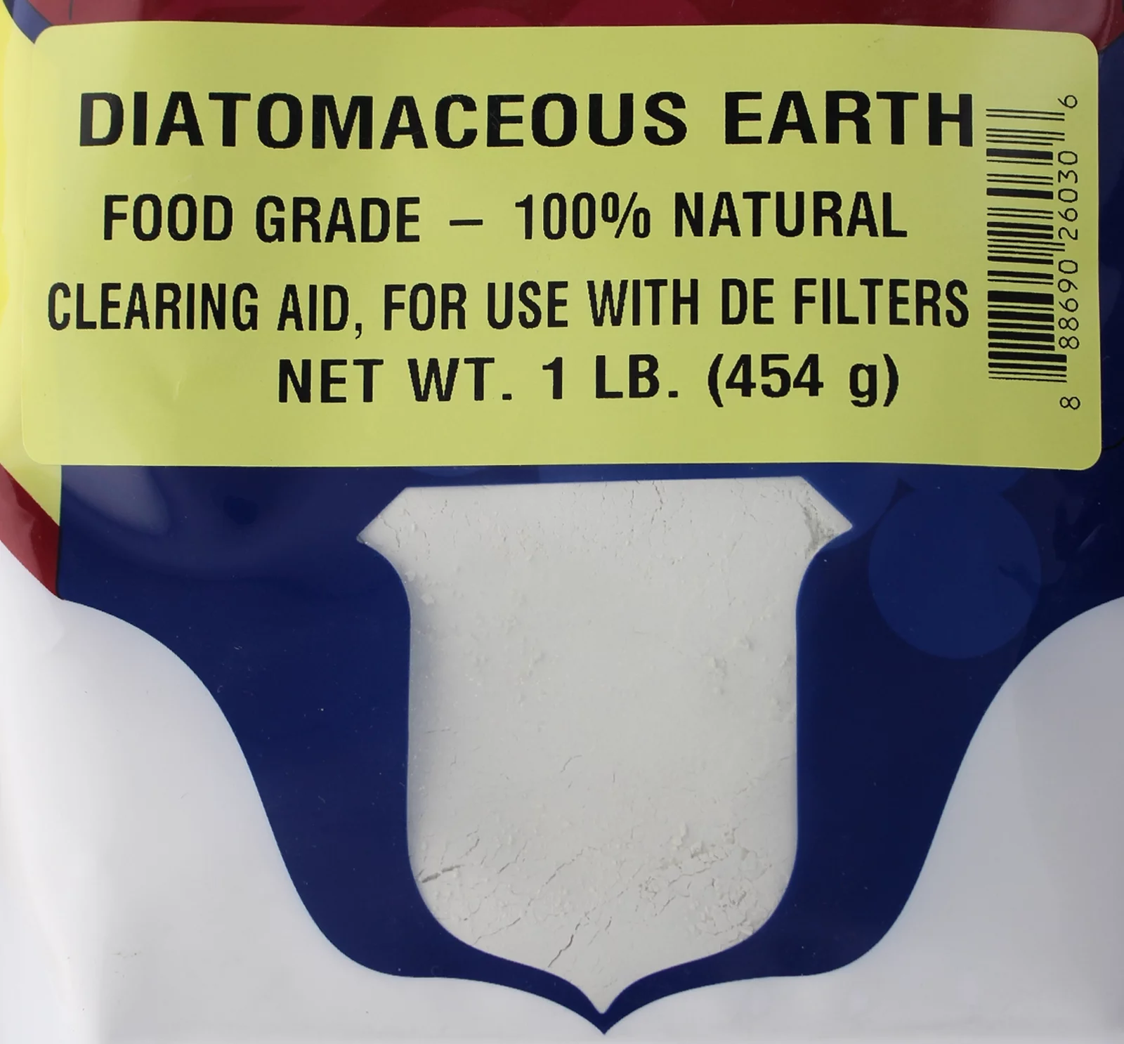 Diatomaceous Earth - Food Grade, 100% Natural - 1 lb