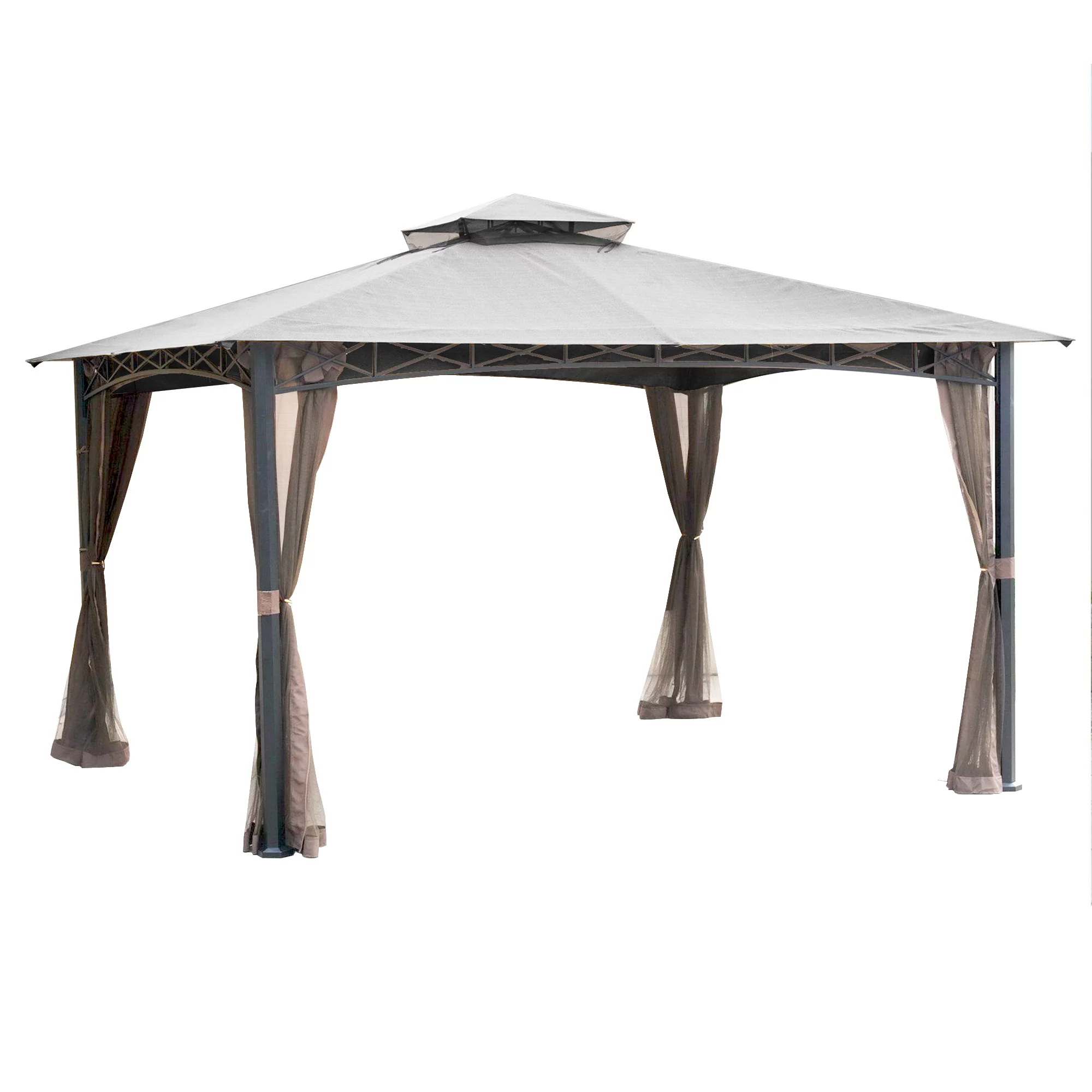 Garden Winds Replacement Canopy Top Cover for the Edinborough / San Rafael Gazebo - Slate Gray