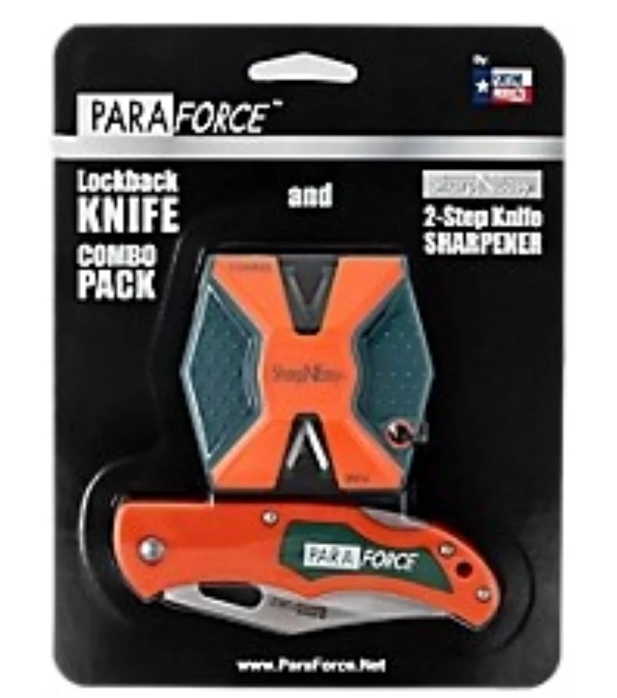 AccuSharp 810C 3 in. ParaForce Knife and Sharp-N-Easy 2-Step Sharpener Combo