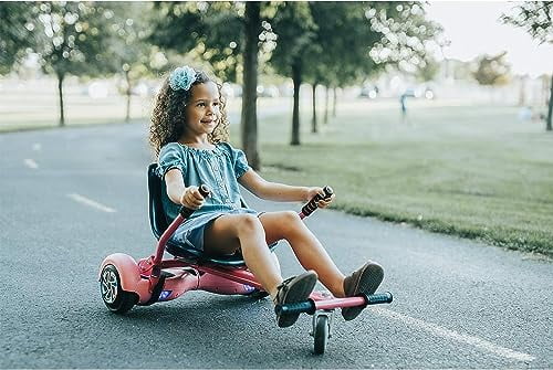Hoverboard Seat Attachment Go-Kart Fits 6.5”/ 8”/ 10” Hoverboards, Hover Cart for Kids & Adults, Accessory for Self Balancing Scooter