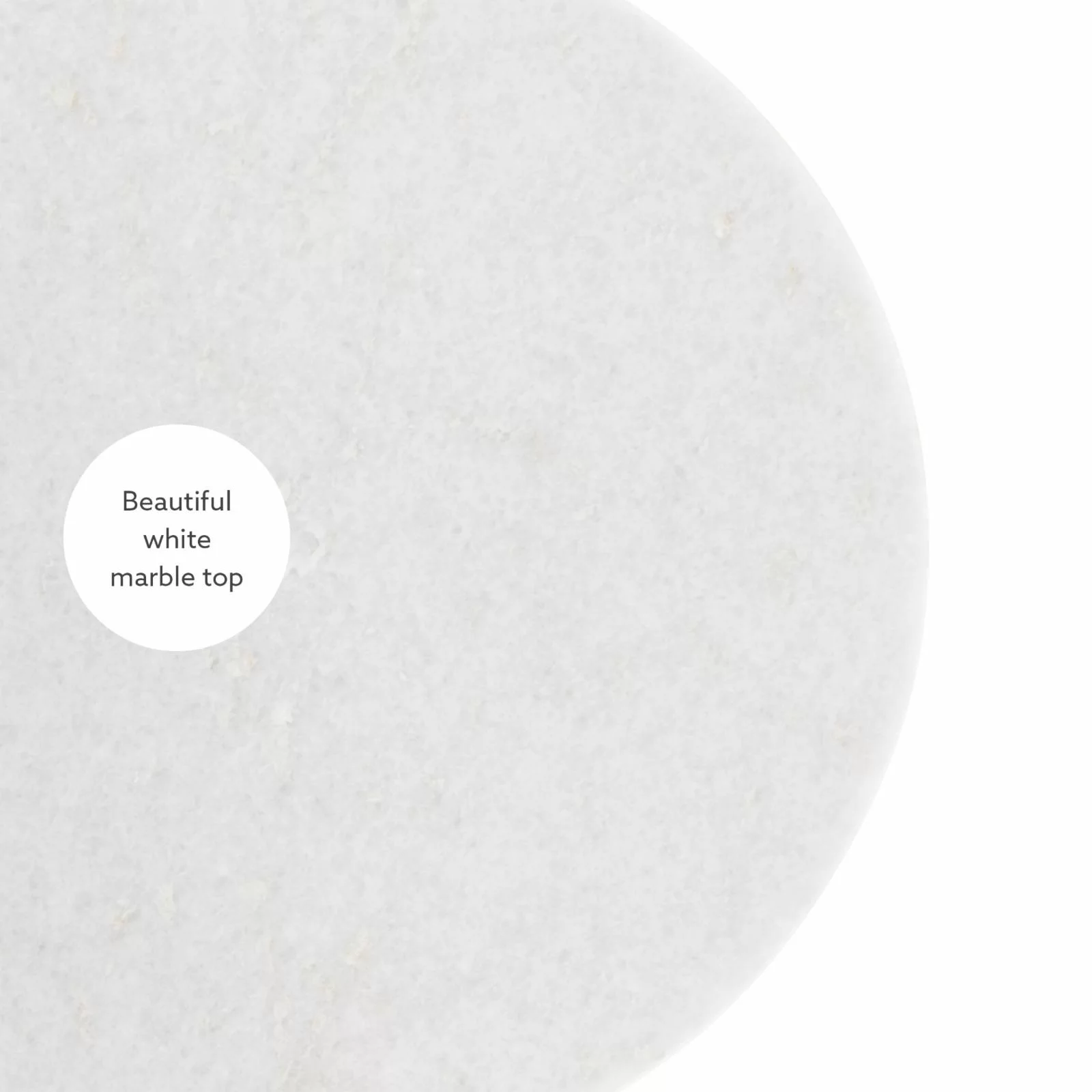 Powell Keagan Round Side Table - Black with White Marble Top