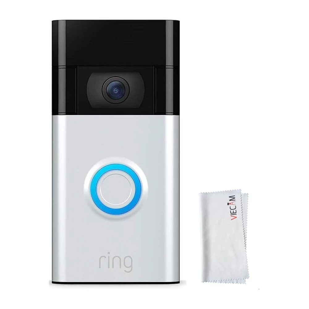 Video Doorbell (2nd Gen) – 1080p HD Video, Improved Motion Detection, Easy Installation + VIECAM Cleaning Cloth