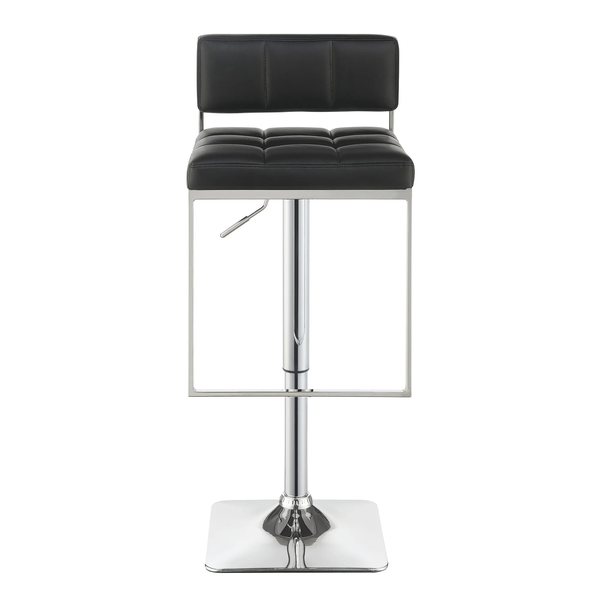 Olivia Chrome Adjustable Bar Stool Black Black Finish, Chrome Finish, Metal Finish