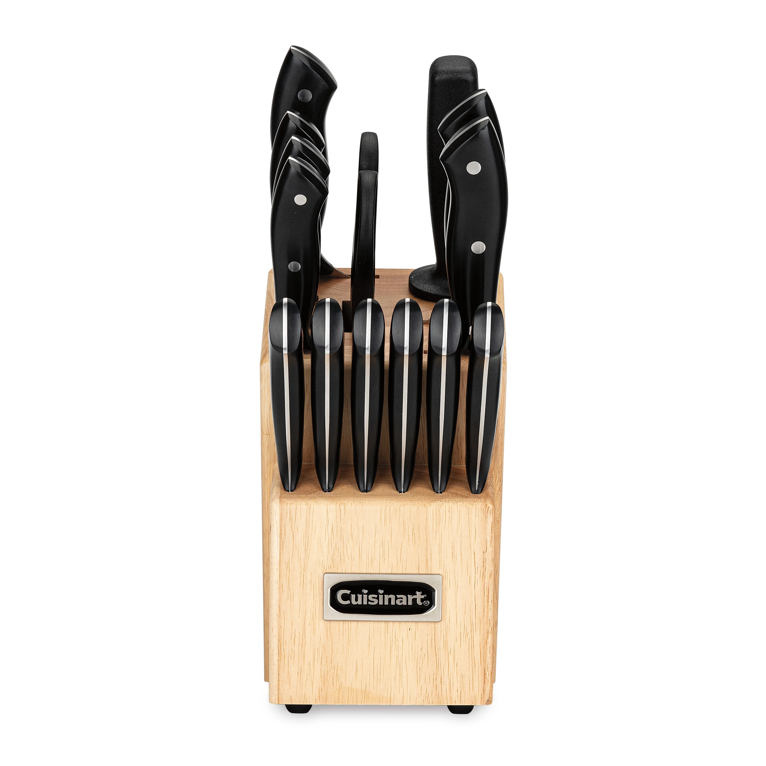 Cuisinart Classic 15pc Black Triple Rivet Knife Block Set, CEBK3R-15P3
