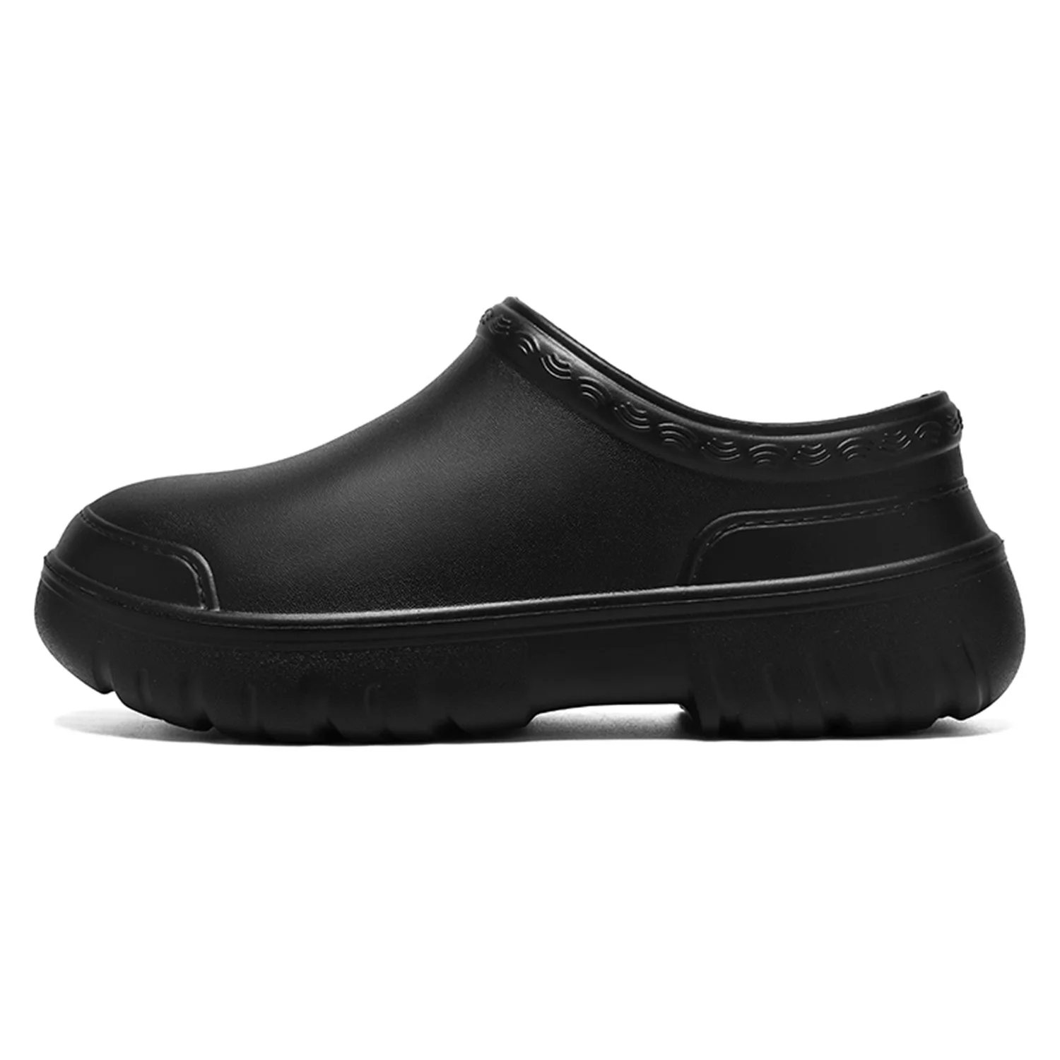 HEBELEENA Black Non Slip Work Shoes for Women Waterproof Nurse Shoes Men Chef Shoes