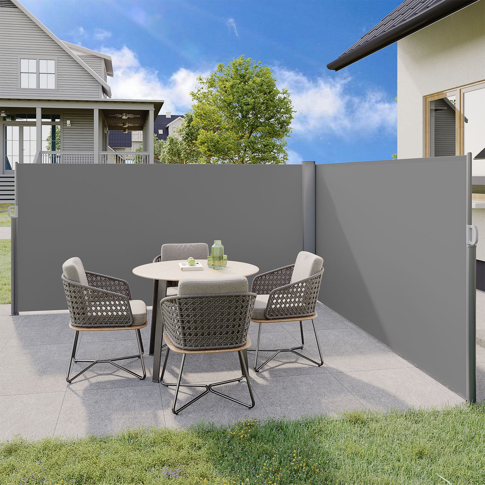 AECOJOY Double Retractable Side Awning, 236