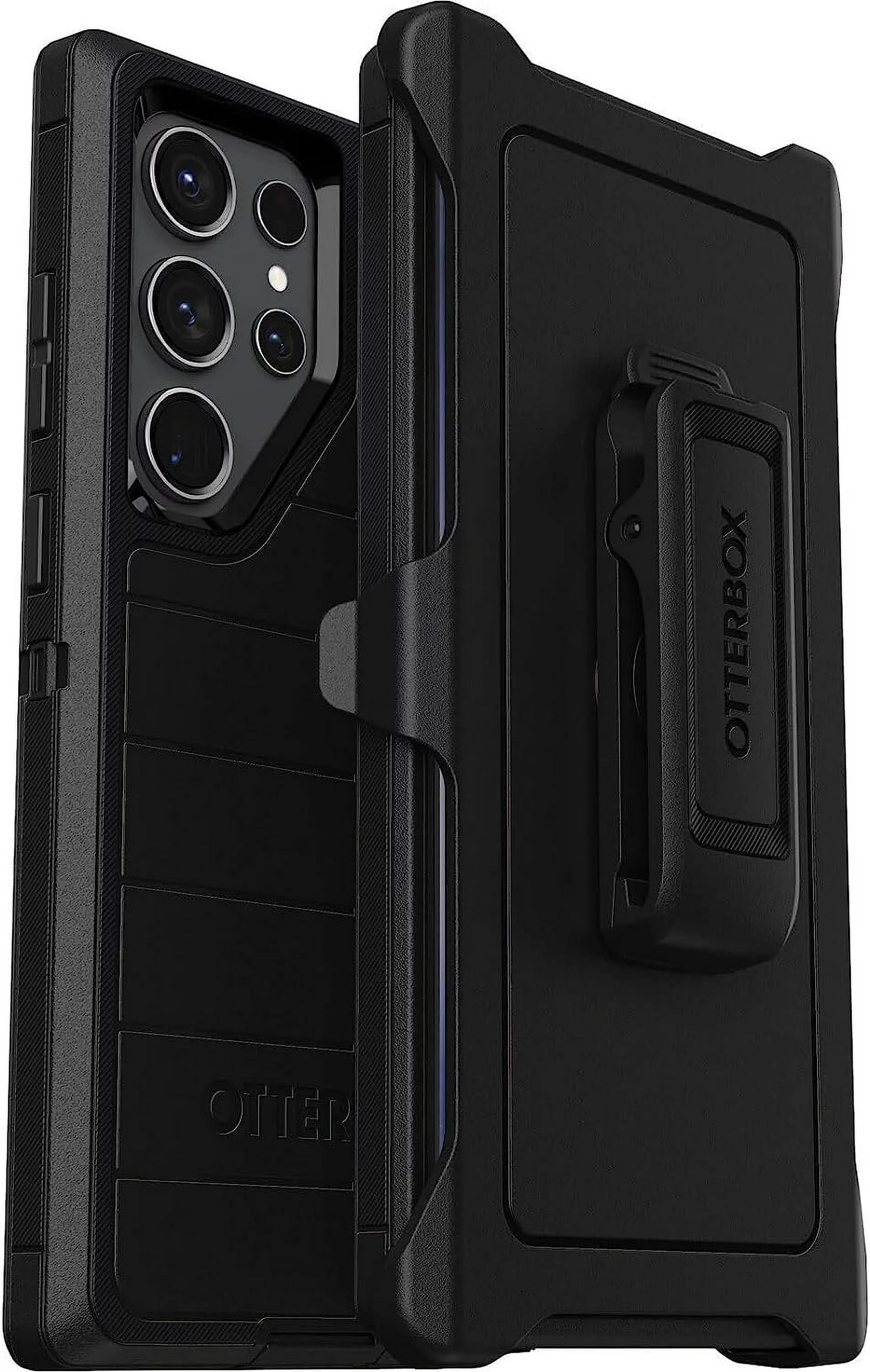 OtterBox Galaxy S23 Ultra Only - Defender Series Case - Black, Rugged & Durable - with Port Protection - Includes Holster Clip Kickstand - Microbial Defense Protection - Non-Retail Packaging