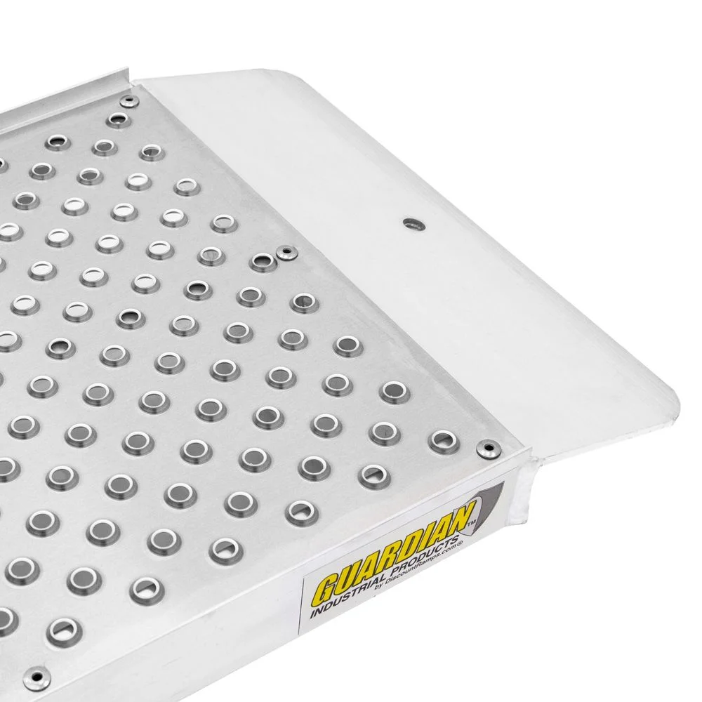 Guardian S-4812-1500-P Dual Runner Shed Ramps with Punch Plate Surface - 12in Wide, 4' Long