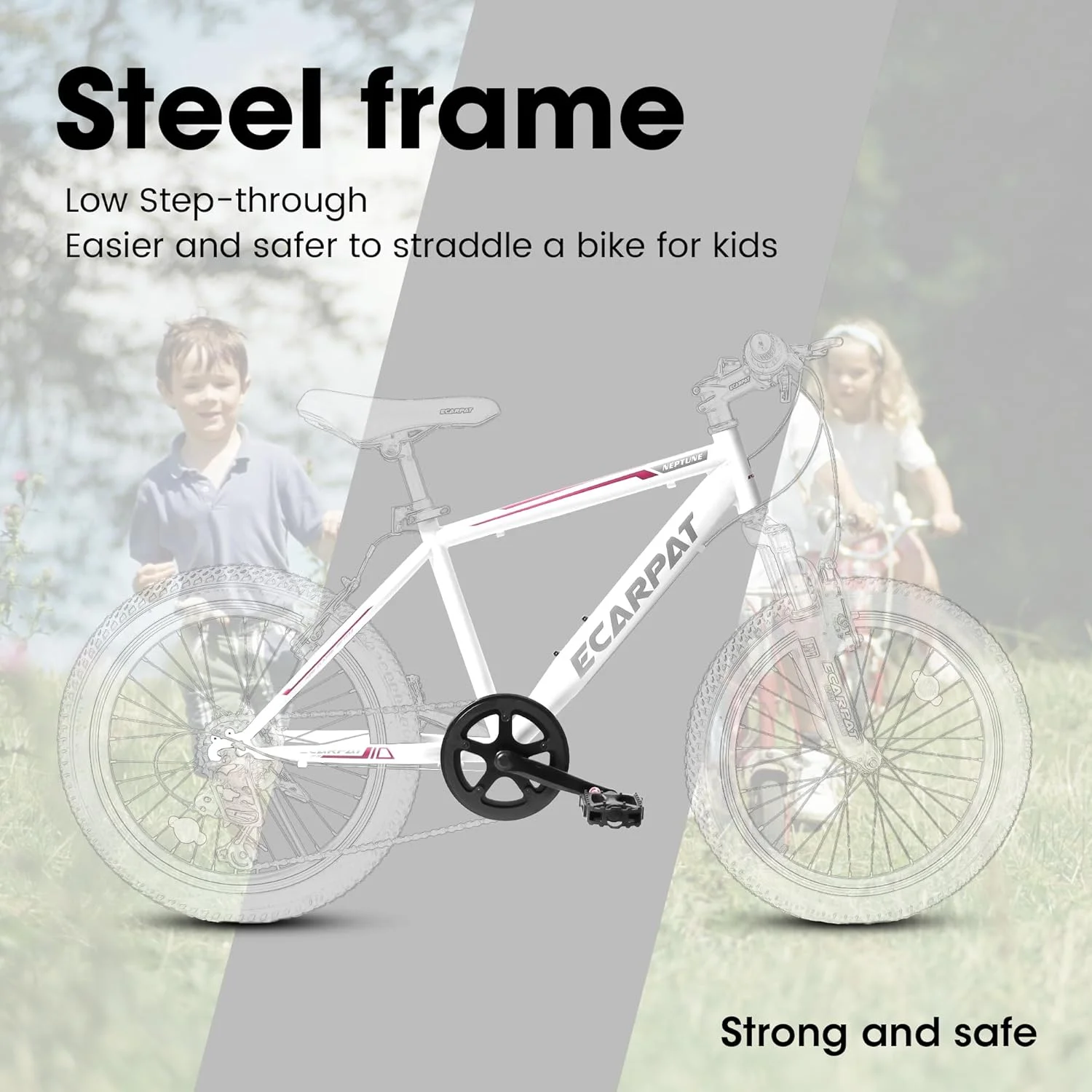 Ecarpat  Kids’ Bike 20 Inch Wheel, 20 Inch Mountain Bike 7-Speed, Boys Girls Child Kids’ Bicycles
