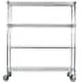 Wire Shelves 4-Shelf Adjustable, Storage Shelving Unit, Metal Shelves for Kitchen Storage Garage, Heavy Duty Organizer Wire Rack, 600 lb. Per Shelf Capacity, Silver(60”L x 18”W x 69”H)