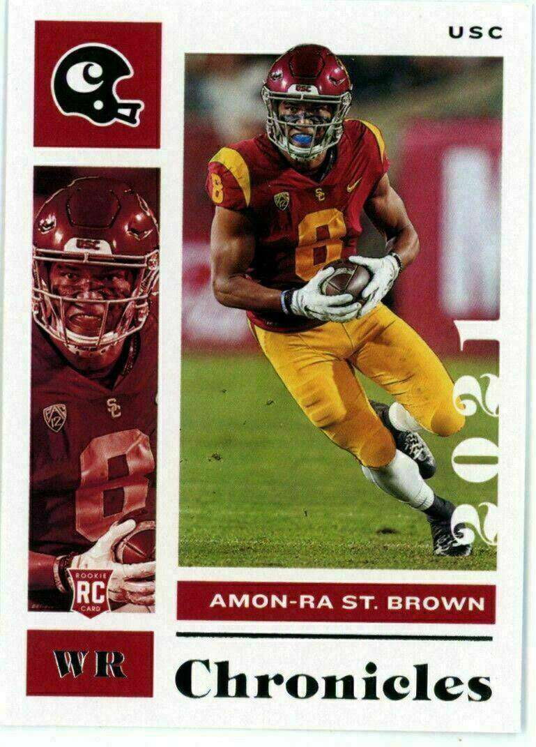 NFL 2021 Panini Chronicles Draft Picks Amon-Ra St. Brown Trading Card #24 (Rookie)